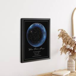 star Map Custom, Night Sky Print, Constellation Map, Personalized Gift For Men, Framed Prints, Wall Art, Office Decor, Boss Gift, Wanderlust - thumbnail 2
