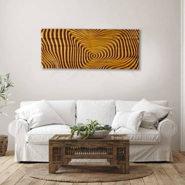 Boho Wooden Art, Living Room Decor - Large Natural Wall Hanging From Pallet Wood - image 1