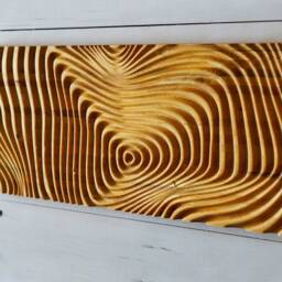 Boho Wooden Art, Living Room Decor - Large Natural Wall Hanging From Pallet Wood - thumbnail 2