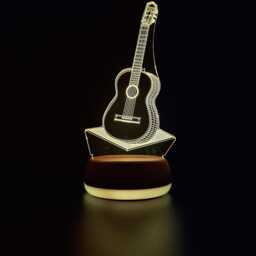 Guitar Led Lamp With Rgb Controller, Personalised Gift For Guitarist, Music Gift, Light Band, Rock Band Night Light, Player