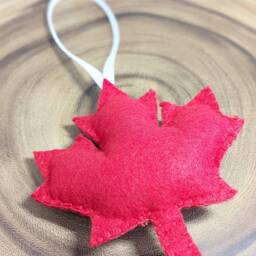 Canada Maple Leaf Red Noel Christmas Tree Ornament Decoration - thumbnail 4