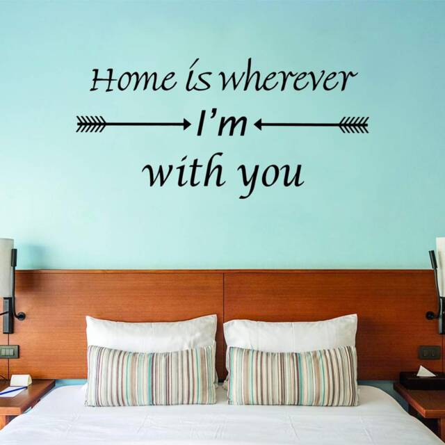 Home Is Wherever I'm You Vinyl Wall Decal - Love Quotes Decor - Vwaq - image 1