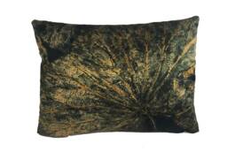 Zoffany - Taisho Vine Black Lavish Lotus Leaf Cushion Cover Handmade Velvet Throw Pillow Designer Home Decor - thumbnail 1