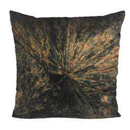 Zoffany - Taisho Vine Black Lavish Lotus Leaf Cushion Cover Handmade Velvet Throw Pillow Designer Home Decor - thumbnail 2