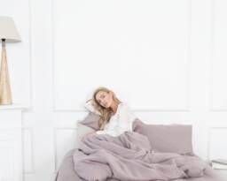 Linen Duvet Cover Set With 2 Pillow Covers Boho Linen Bedding in Twin, Full, Queen, King Zipper Closure Valentines Day Gift - thumbnail 1