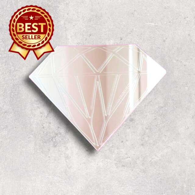 Etched Diamond Acrylic Mirror Wall Art - Many Size & Colour Options - Bespoke Items Made - image 1