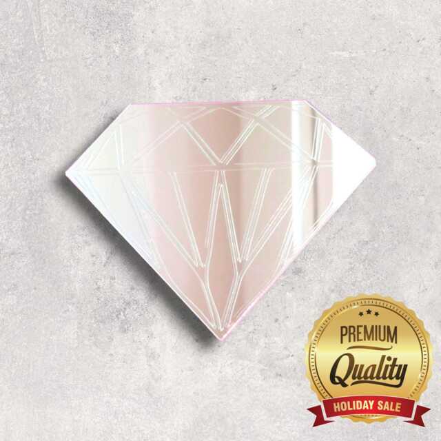 Etched Diamond Acrylic Mirror Wall Art - Many Size & Colour Options - Bespoke Items Made - image 1