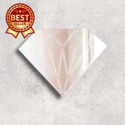 Etched Diamond Acrylic Mirror Wall Art - Many Size & Colour Options - Bespoke Items Made - thumbnail 1