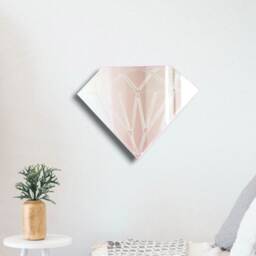 Etched Diamond Acrylic Mirror Wall Art - Many Size & Colour Options - Bespoke Items Made - thumbnail 2