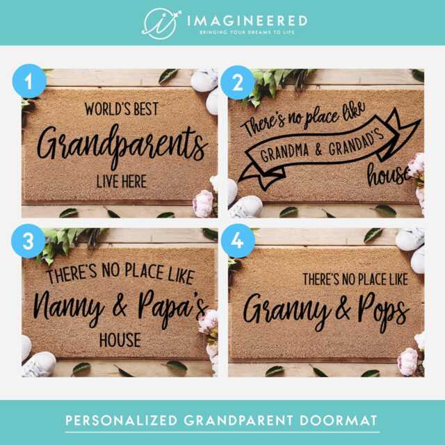 Grand Parents Custom Doormat - Grandparent Family Gift Rug For Parent World's Best Housewarming No Place Like - image 1