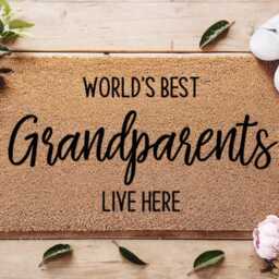 Grand Parents Custom Doormat - Grandparent Family Gift Rug For Parent World's Best Housewarming No Place Like - thumbnail 3