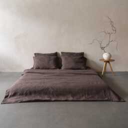 Deep Taupe Linen Duvet Cover, Natural Bedding, King, Queen, Full, Twin, Brown Covers - thumbnail 1