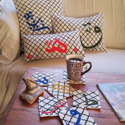 Throw Pillows, Decorative Calligraphy, Pillow Covers, Cases, Cushion Arabic Alphabet, Sofa Cushions - thumbnail 3