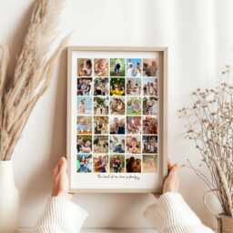 Large Custom Picture Frame Gift, Family 30 Photo Collage, Wall Art, Frame, Personalised Multi - thumbnail 4