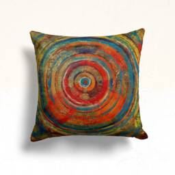 Colourful Pillow Cover, Decorative Cushion Case, Tapestry Living Room Decor, Abstract Bedroom Textiles, Housewarming Gift - thumbnail 3