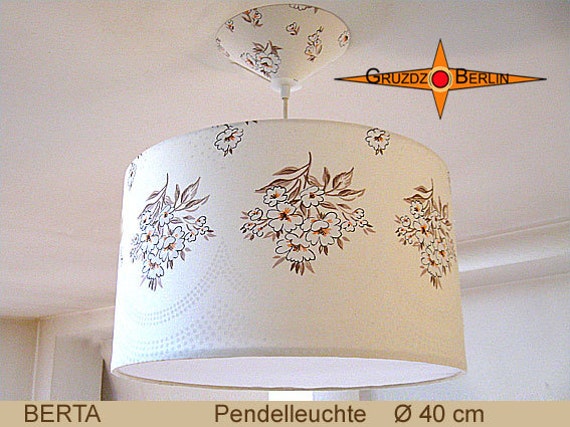 Floral Lamp Berta ??40 cm Pendant Country Style Retro Design - image 1