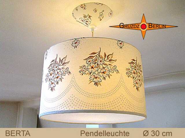 Vintage Pendant Lamp Berta Hanging Lampt in Country Style Retro Design Many Sizes Of Your Choice - image 1