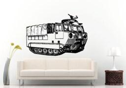 Semi Truck Heavy Duty Eighteen 18 Wheeler Old War Army Antique Wall Decal Vinyl Sticker Mural Room Decor L827 - thumbnail 1