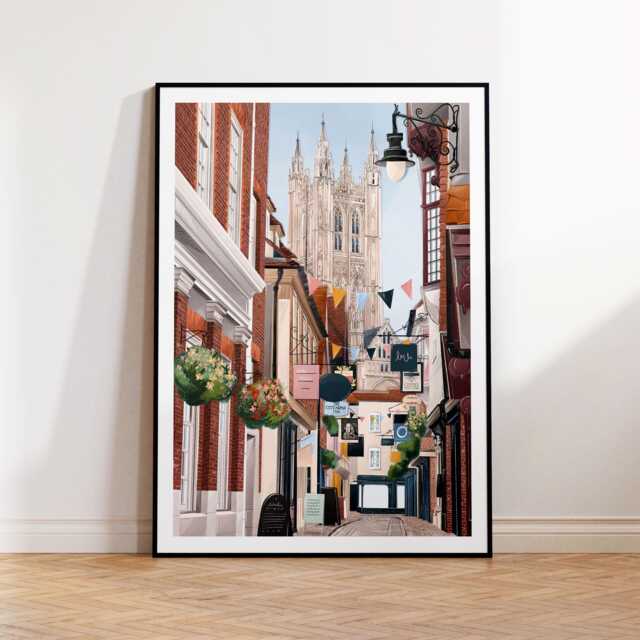 Canterbury, Canterbury Art, Art Print, Travel Poster, Gift - image 1