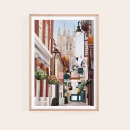 Canterbury, Canterbury Art, Art Print, Travel Poster, Gift - thumbnail 2
