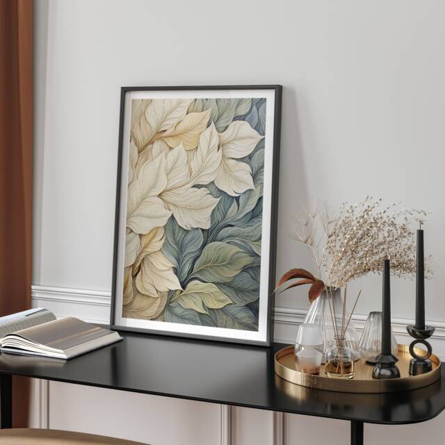 Elegant Botanical Gold Foil Print Modern Nature Wall Art For Home Decor Gift - image 1