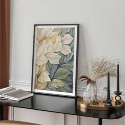 Elegant Botanical Gold Foil Print Modern Nature Wall Art For Home Decor Gift - thumbnail 1
