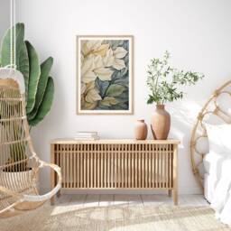 Elegant Botanical Gold Foil Print Modern Nature Wall Art For Home Decor Gift - thumbnail 3