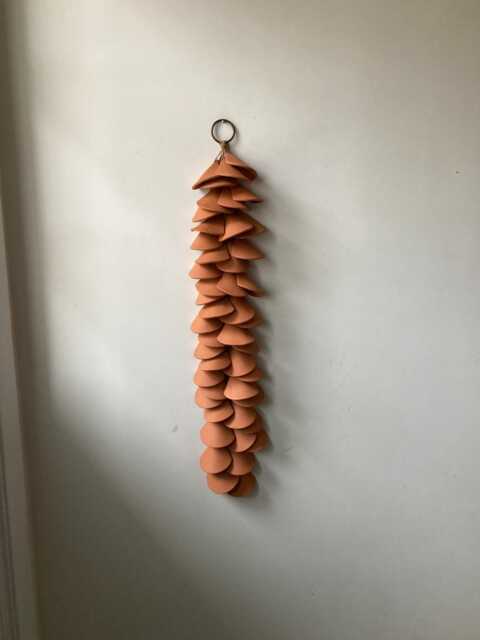 Handmade Terracotta Tile Wall Hanging Japandi Wabi Sabi Decor - image 1