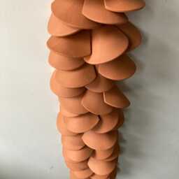 Handmade Terracotta Tile Wall Hanging Japandi Wabi Sabi Decor - thumbnail 3