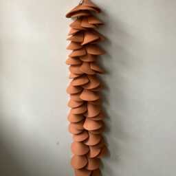 Handmade Terracotta Tile Wall Hanging Japandi Wabi Sabi Decor - thumbnail 4