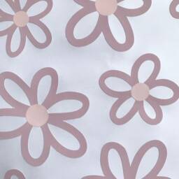Dusky Pink Daisy Fabric Wall Stickers - Mixed Pack Reusable Kids Room Decor - thumbnail 4