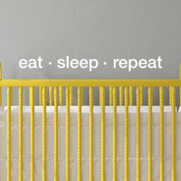 Eat Sleep Repeat Nursery Wall Decal - Vinyl Quote Sticker - thumbnail 1