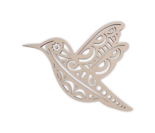 Tribal Hummingbird Wooden Cutout Unfinished Mdf Wall Art - image 1