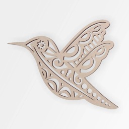 Tribal Hummingbird Wooden Cutout Unfinished Mdf Wall Art - thumbnail 3