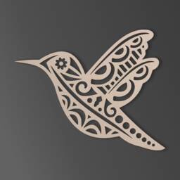 Tribal Hummingbird Wooden Cutout Unfinished Mdf Wall Art - thumbnail 2