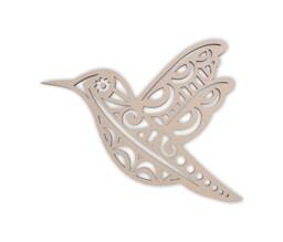 Tribal Hummingbird Wooden Cutout Unfinished Mdf Wall Art - thumbnail 1