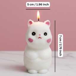 Cute Cat Candle Gift Pet Lover For Handmade Luxury Home Decor Mom Animal Owner Idea - thumbnail 2