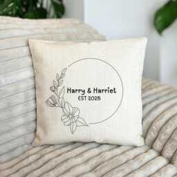 Personalised Cushion - Personalized Pillow Gift For Her Love Cushion Couples Special New Couple Anniversary - thumbnail 1