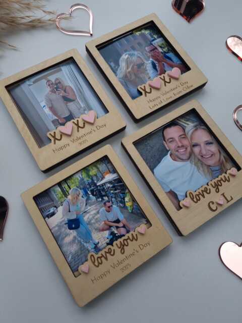 Personalised Valentine's Day Photo Frame, Valentines Day Magnet, Fridge Magnets, Gift, Gift For Boyfriend, Gift Husband - image 1