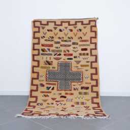 Handwoven Moroccan Berber Rug - Soft Wool, Abstract Pattern - thumbnail 1