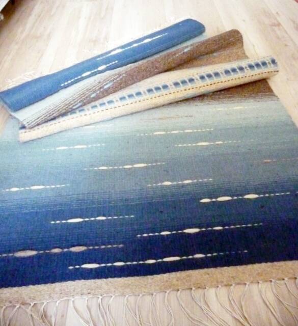 "Blue Wool Rug ""The Sea" - image 1