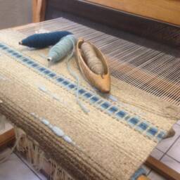 "Blue Wool Rug ""The Sea" - thumbnail 4