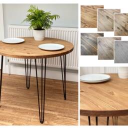 Trang // Round Scandinavian Dining Table With Hairpin Legs - thumbnail 2