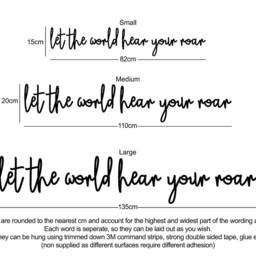 Let The World Hear Your Roar Wall Quote, Wooden Sign, Dinosaur Decor - thumbnail 3