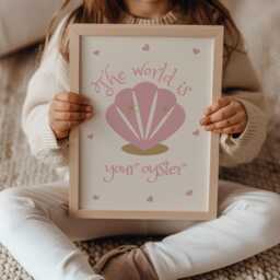 The World Is Your Oyster Wall Prints For Childrens Bedroom, Nursery Or Playroom - thumbnail 1