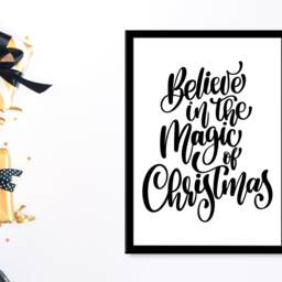 Believe in The Magic Christmas Festive Fall Holidays - Wall Print Gift Bespoke Poster A5 A4 A3 Framed - thumbnail 2