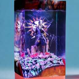 New Esquie - Clair Expedition 33 Resin Lamp - Handmade Led Diorama Light Gamer Room Decor Fantasy Night Gift - thumbnail 4