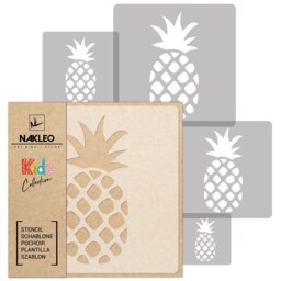 Pineapple Wall Stencil Set Reusable Tropical Decor, 5 Sizes - thumbnail 1