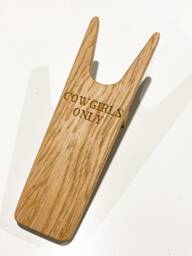 Western Style Oak Boot Jack - Personalised Handmade Pull Bespoke Gift Country Wear