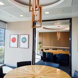 Modern Wooden Chandelier For Foyer & Chic Staircase - Handcrafted Contemporary Lamp Vabi-Sabi Lighting Interlacement - thumbnail 2
